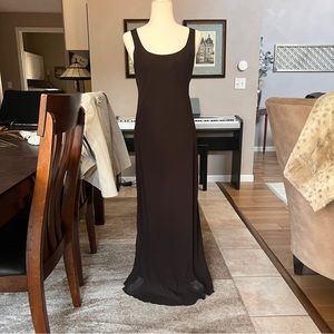 Vintage Benjamin A. Full-length Brown 100% Rayon Gown - Size 8